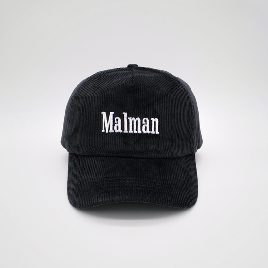 Malman Black Corduroy Cap