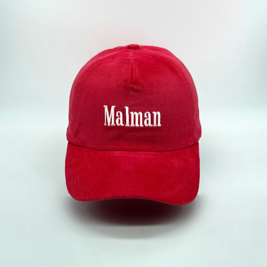 Malman Red Corduroy Cap